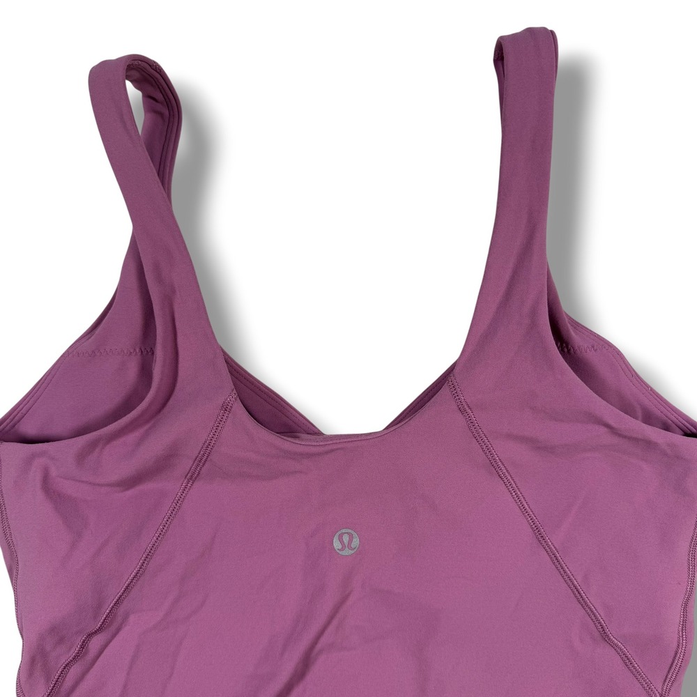 Lululemon Align V-Neck Bodysuit 8 Women Pink Lychee LW1ESQS